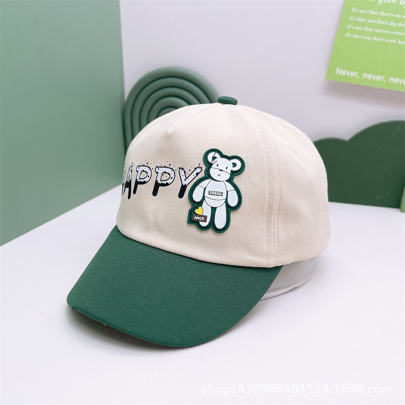 wholesale new hat children‘s cartoon bear babies‘ spring and autumn fresh sweet outdoor sun-proof baby hat