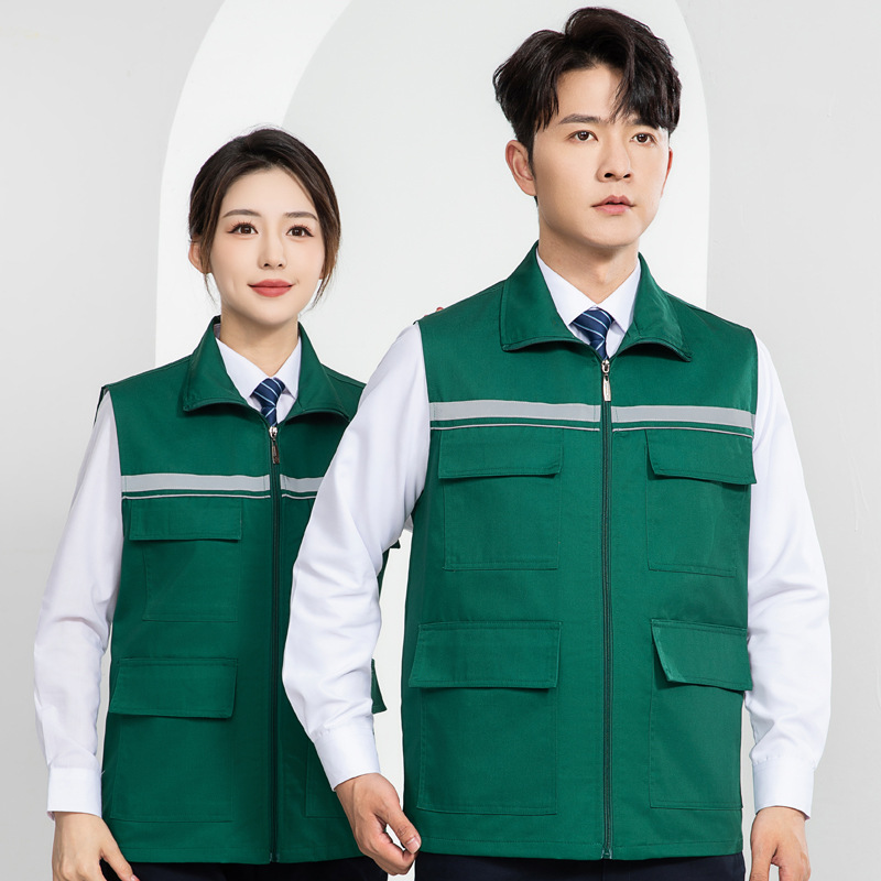 男反光背心安全服骑行施工反光衣交通环卫工作服工厂车间马甲印字