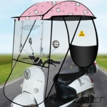 電動車雨棚篷蓬新款電瓶車摩托車遮陽通用防曬小型遮陽傘擋雨車棚