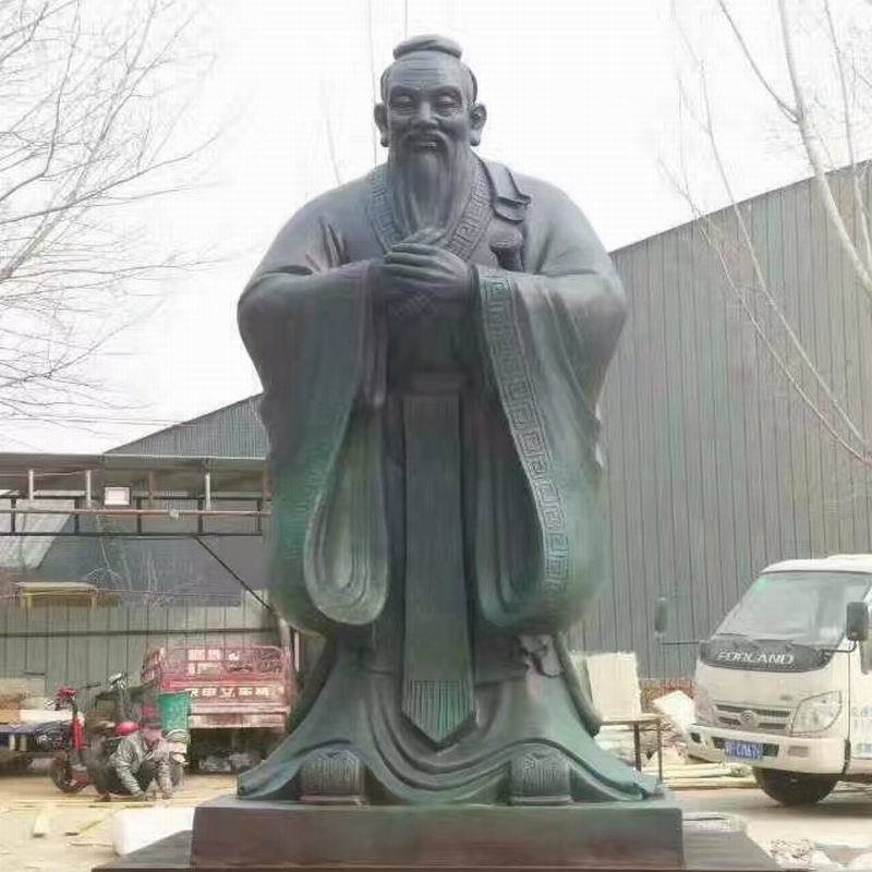 青铜人物雕塑孔子 铸铜孔子雕像 至圣先师纯铜孔子雕塑-阿里巴巴