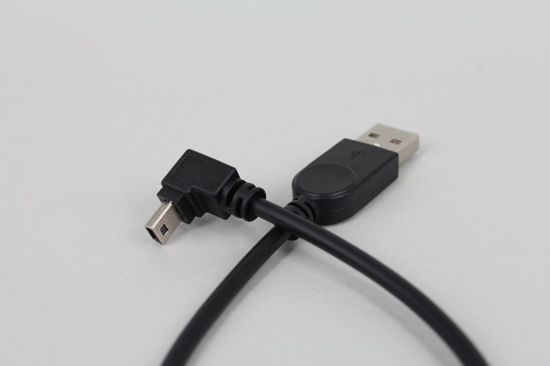 迷你t型口miniusb公下弯头90度直角转usb公头平板手机数据充电线