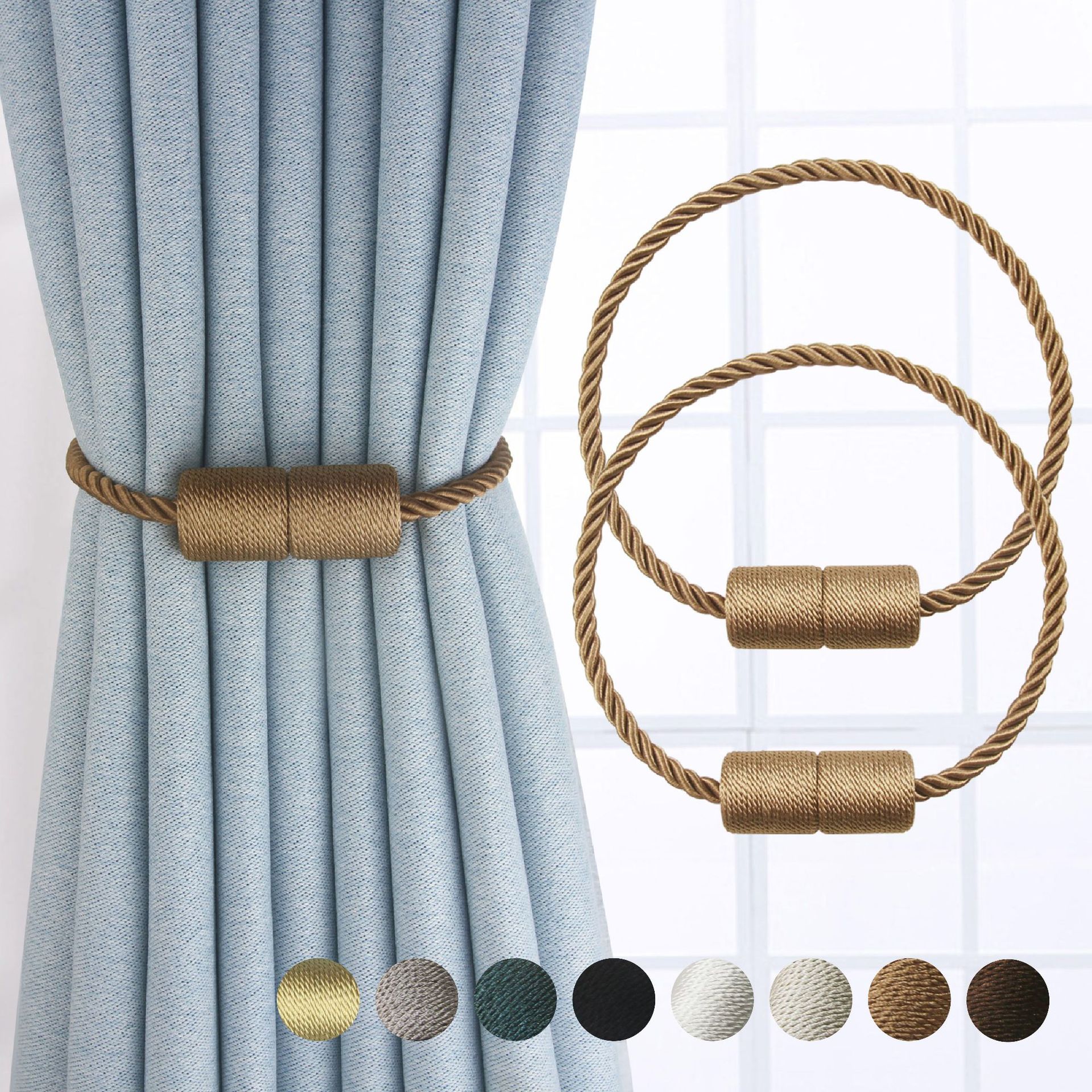 Cylindrical Curtain Bandage Curtain Magnetic Button Curtain Buckle Curtain Accessories