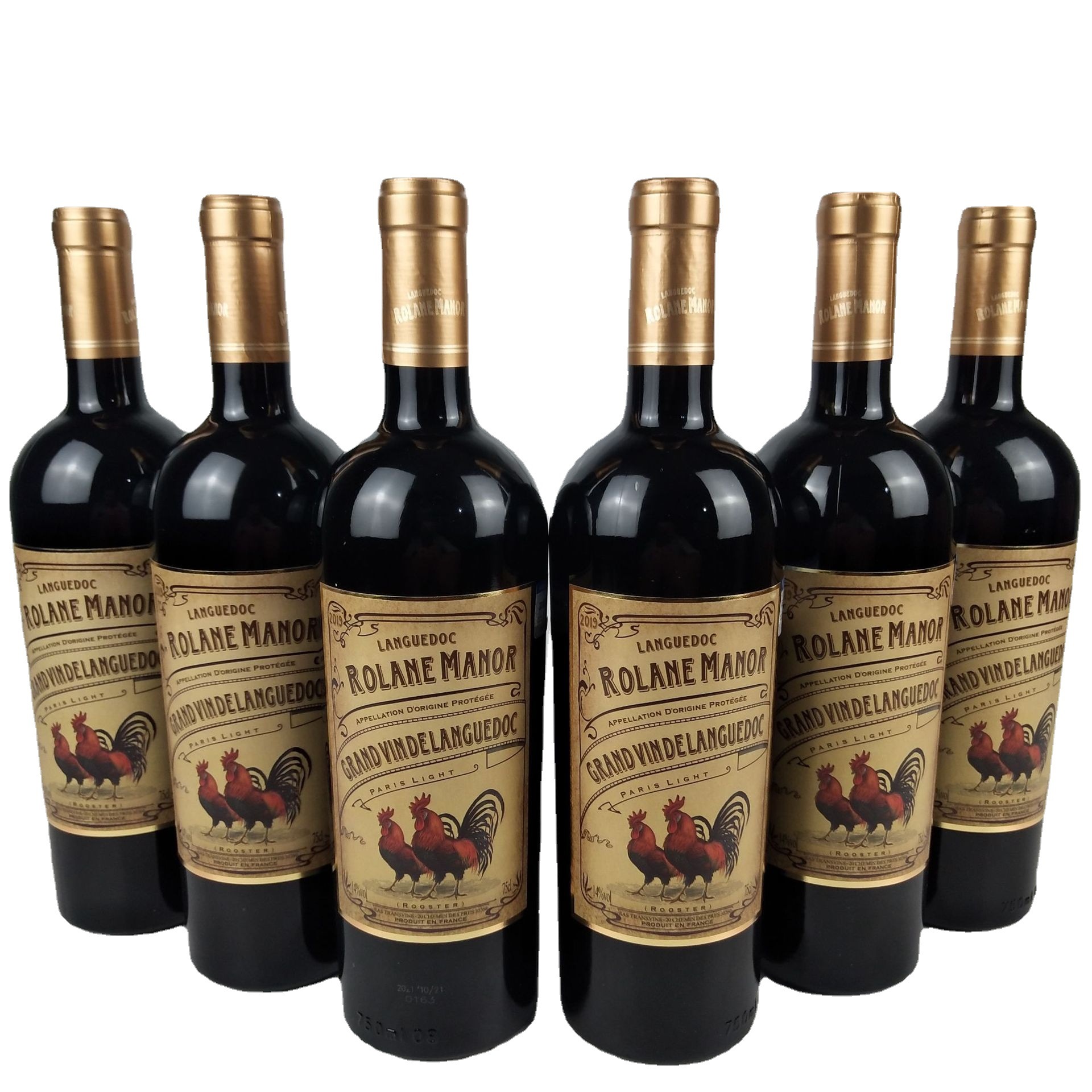 法国原瓶进口红酒雄鸡窖藏干红葡萄酒14度西拉歌海娜慕合怀特品种