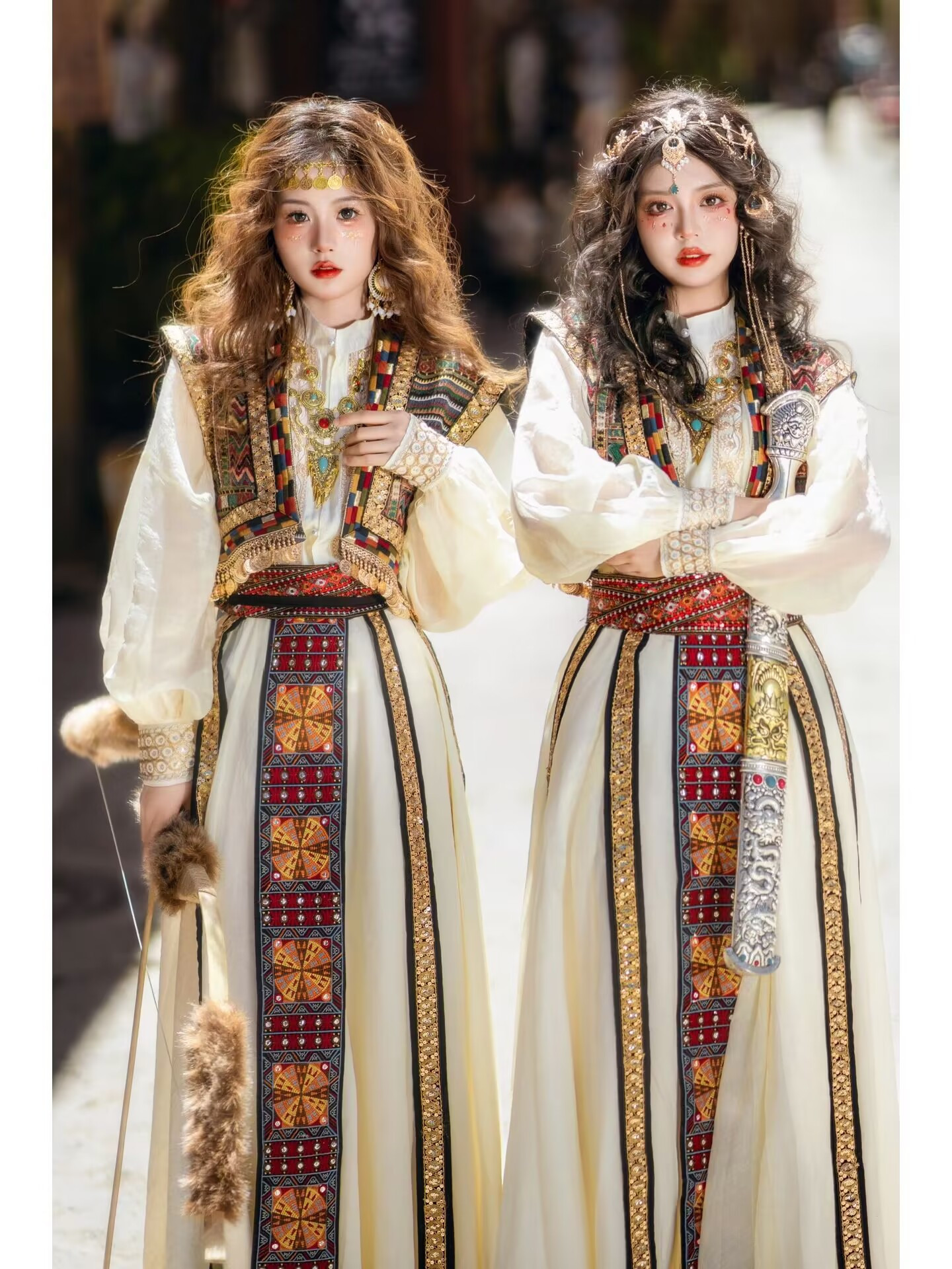 新款云南大理古国公主民族风西域凤凰古城闺蜜旅拍超仙异域风摄影