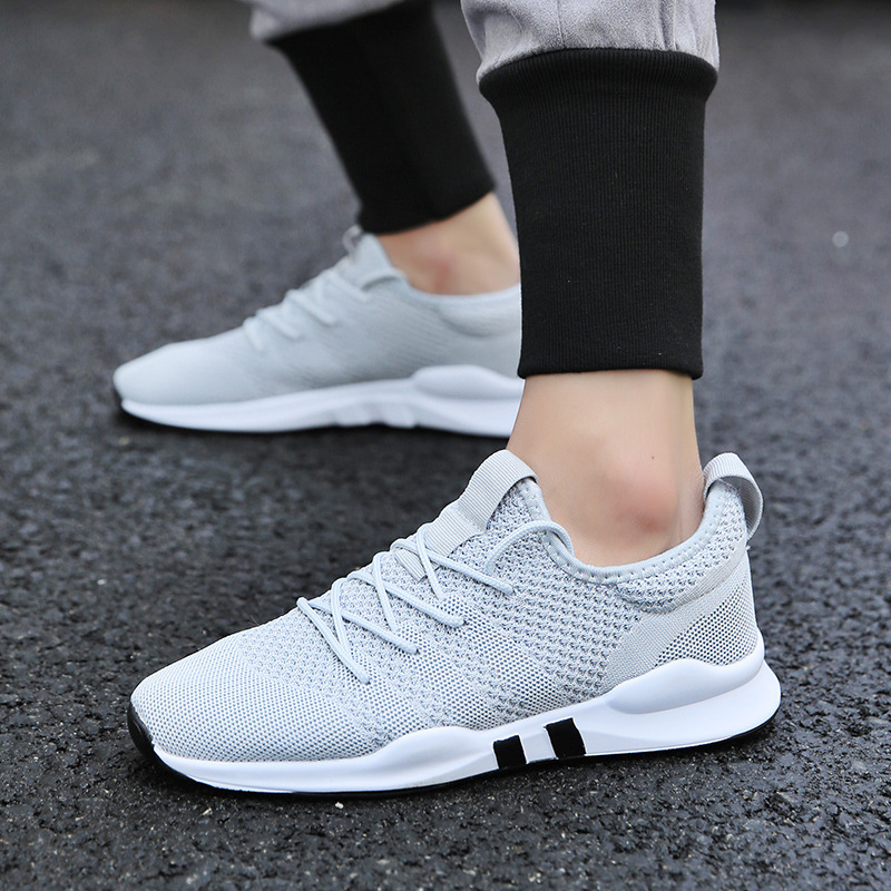 Autumn Men's Shoes New 2022 Korean Fashion Running Shoes Lightweight Breathable Casual Men's Shoes Fly-Knit Sneakers Foreign Trade