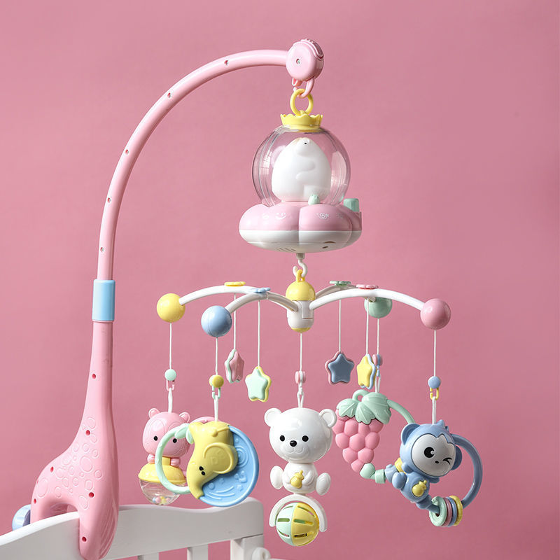 床铃婴儿新生儿礼盒床头摇铃婴儿床可旋转吊安抚挂件玩具0到3个月