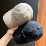 棒球帽女2024新款韩版刺绣潮字母宽檐显脸小软顶鸭舌帽子百搭情侣