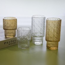 可叠雏菊透明玻璃杯酒吧威士忌杯创意餐厅茶水杯叠叠啤酒杯琥珀杯