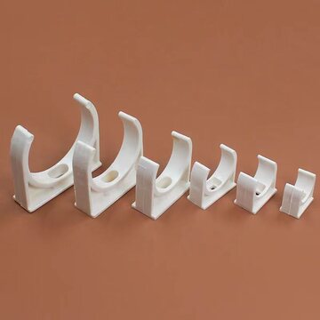 包邮200个 162025324050pvc迫码管卡u型座卡平线管白色管夹扣鞍卡