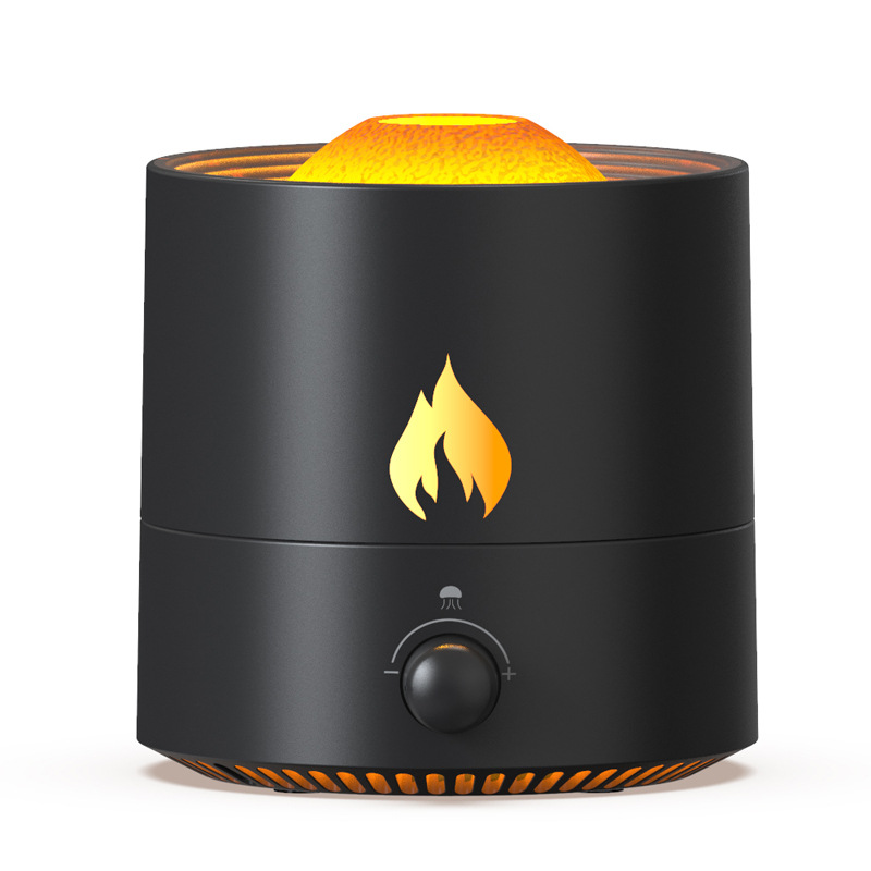 Humidifier Simulation Flame Aroma Diffuser Cross-Border Wholesale Big Mist Essential Oil Small Ultrasonic Aroma Diffuser