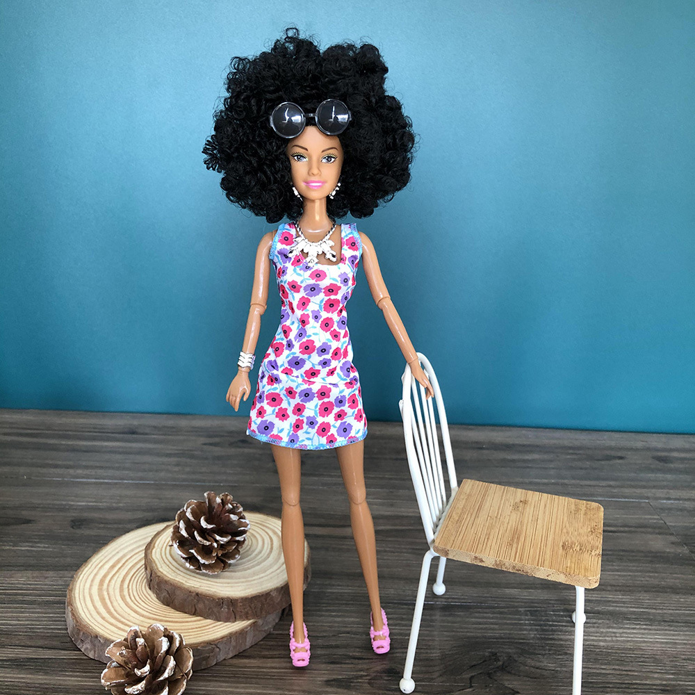 外贸圣诞新款 非洲黑人娃娃 跨境多关节黑皮肤非洲娃娃公仔巴比