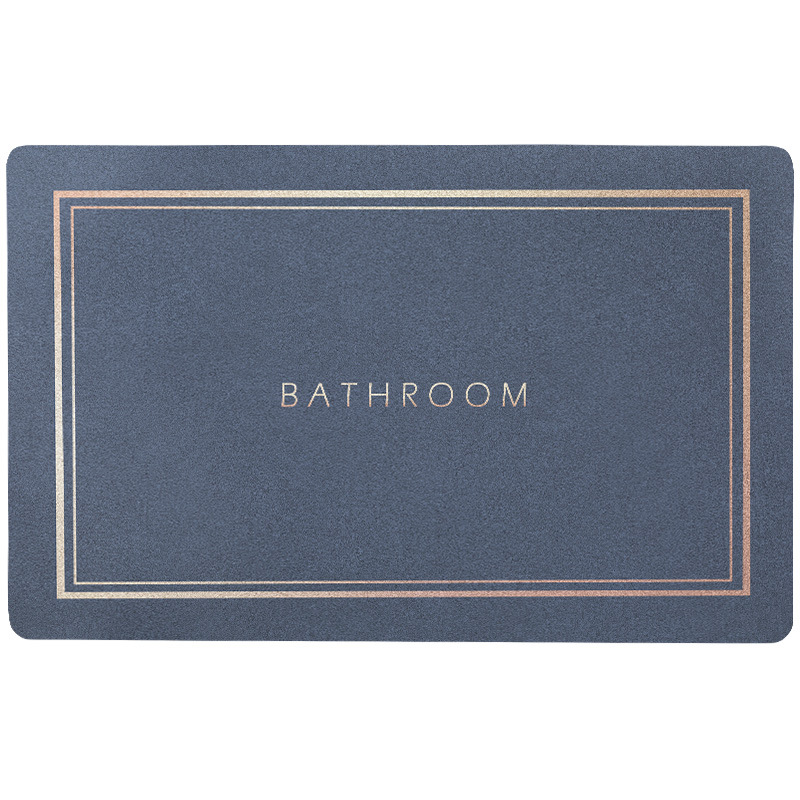 New Modern Simple Bathroom Entrance Water-Absorbing Quick-Drying Floor Mat Domestic Toilet Bathroom Thickening Non-Slip Foot Mat