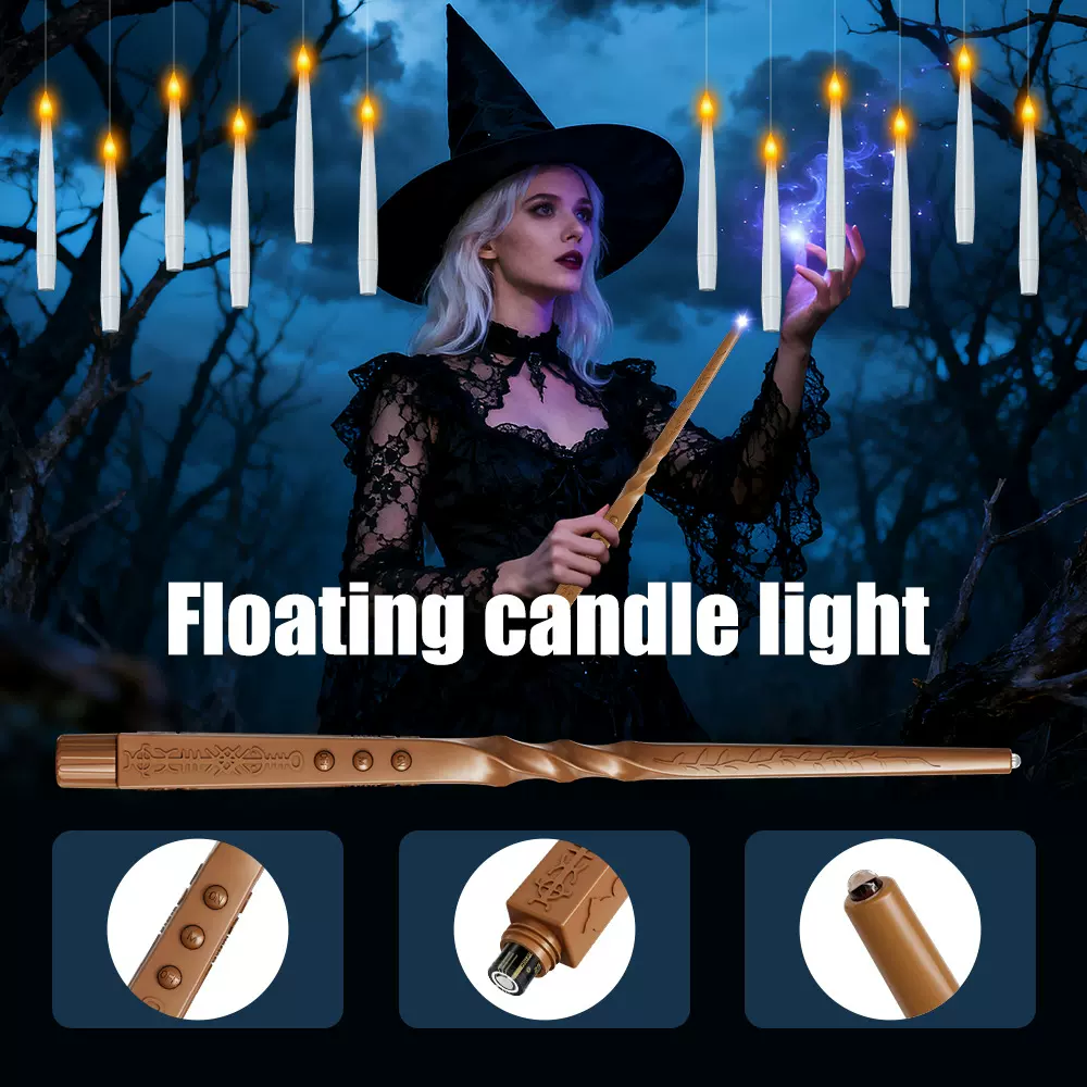 2026新品万圣节浮动蜡烛灯派对道具用品装饰跨境亚马逊同款蜡烛灯