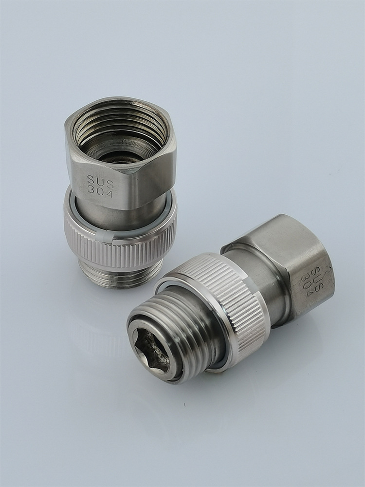 批发304不锈钢迷你短款4分内外丝直通阀内牙软管接头角阀带开关止