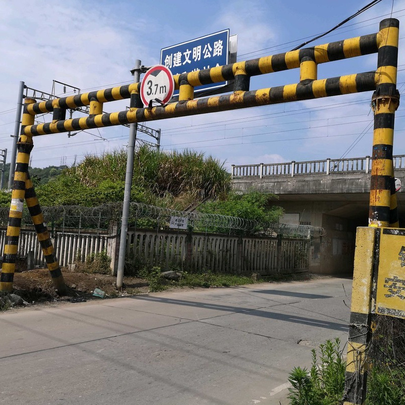 厂家现货固定式道路限高架跨街道路高度限高杆涵洞双开门式限高架