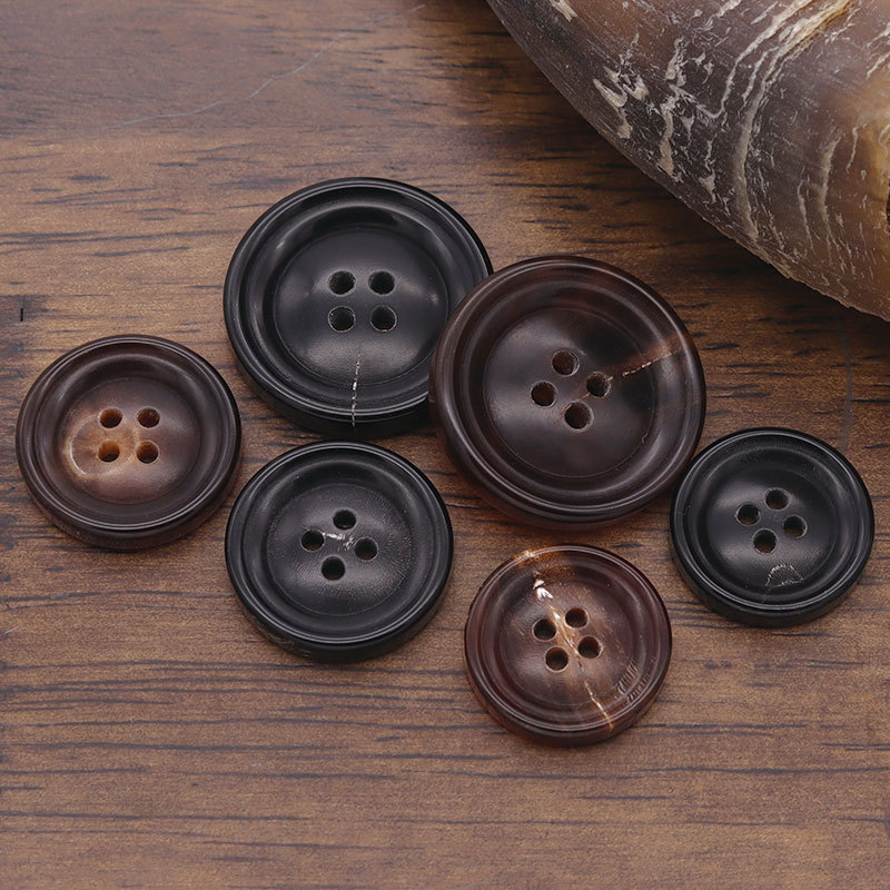 天然真牛角材质纽扣西装皮衣夹克裤子钮扣高档毛呢大衣风衣扣子