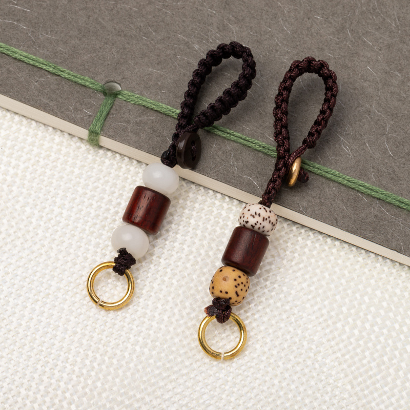 五帝钱挂绳钥匙扣平结带活扣幸运挂绳挂件绳子diy手工编织挂件