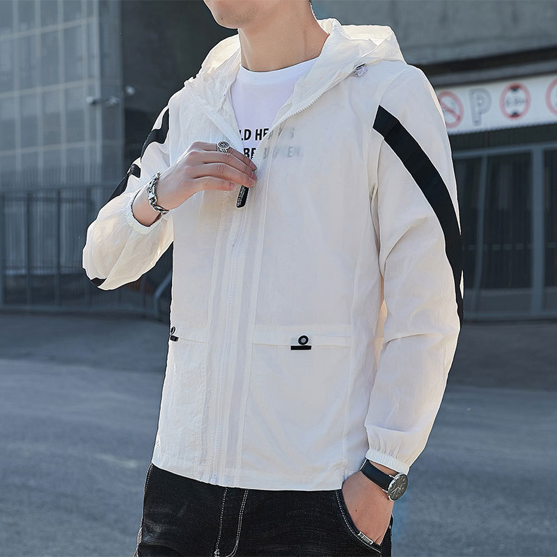 clothes coat trendy windbreaker casual sports color matching fashionable trendy skin coat