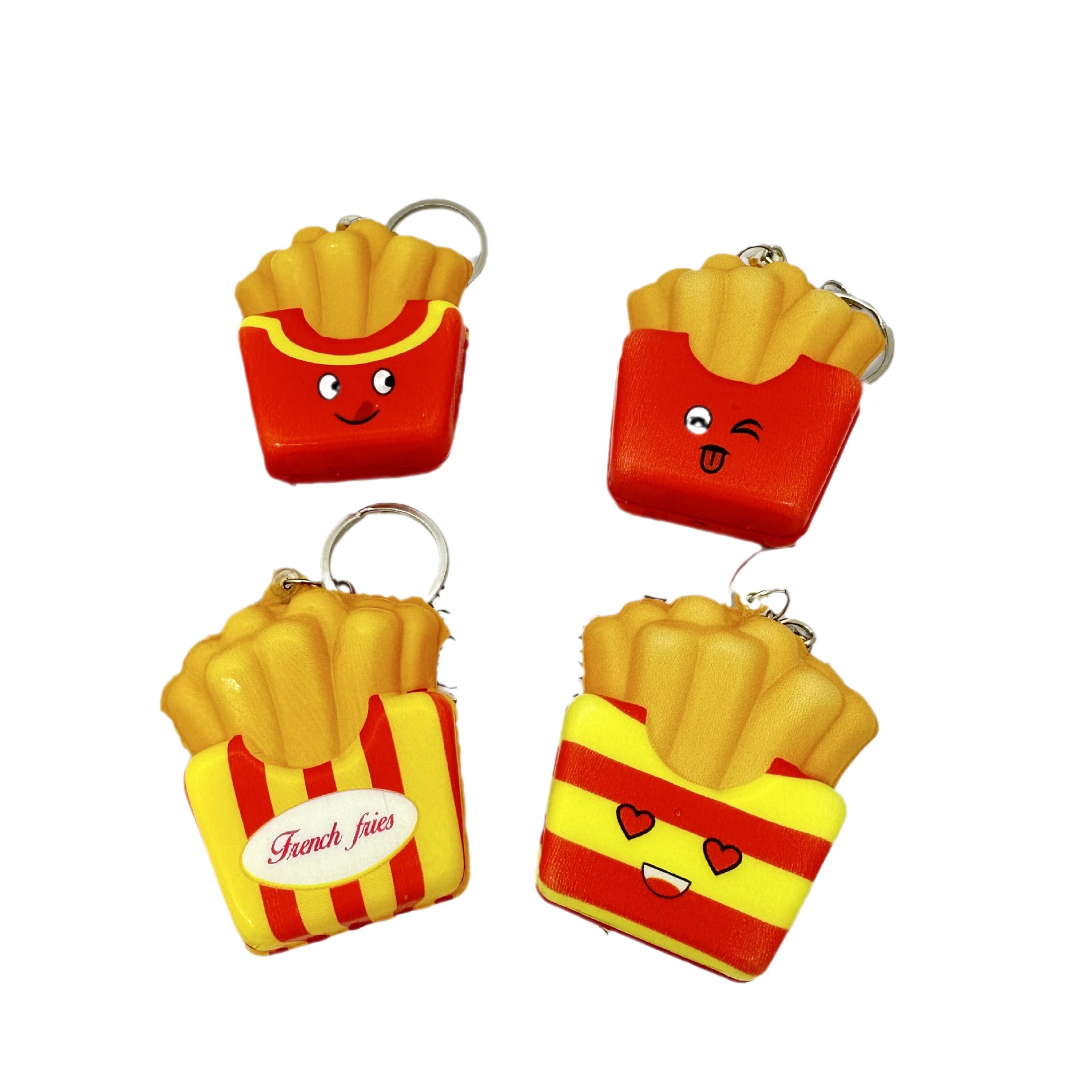 Step into the New Squishy Squishy Toys Simulation Donut Cola Drink Hamburger Fries Keychain Pendant