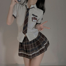 情趣内衣性感校园风学生装cos制服诱惑jk短裙制服套装.