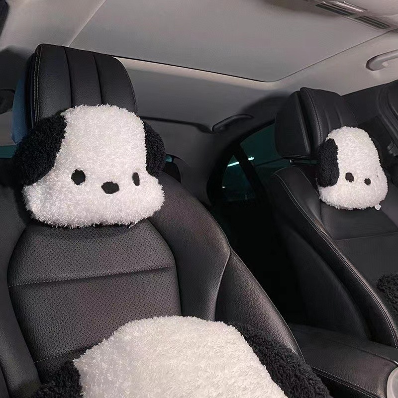 Automotive Headrest Lumbar Support Pillow Car Pillow Pacha Dog Car Interior Decoration Seat Cute Neck Pillow Four-Level Universal