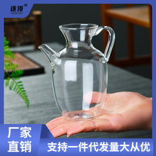 仿宋玻璃壶透明绿茶壶耐热冷泡小茶壶泡茶器小号单壶执壶功夫茶具