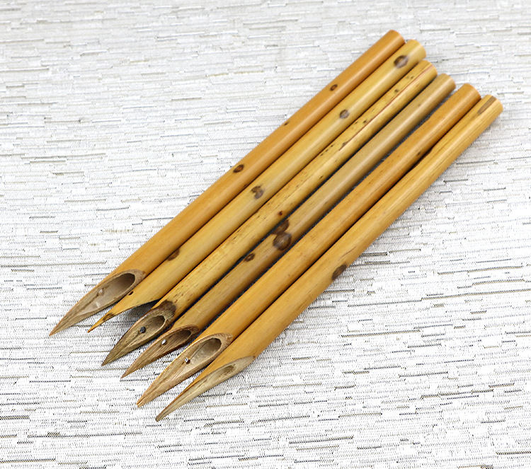 竹子蘸水笔钢笔 藏文艺术字绘画钢笔左斜右斜平头蘸水钢笔dip pen