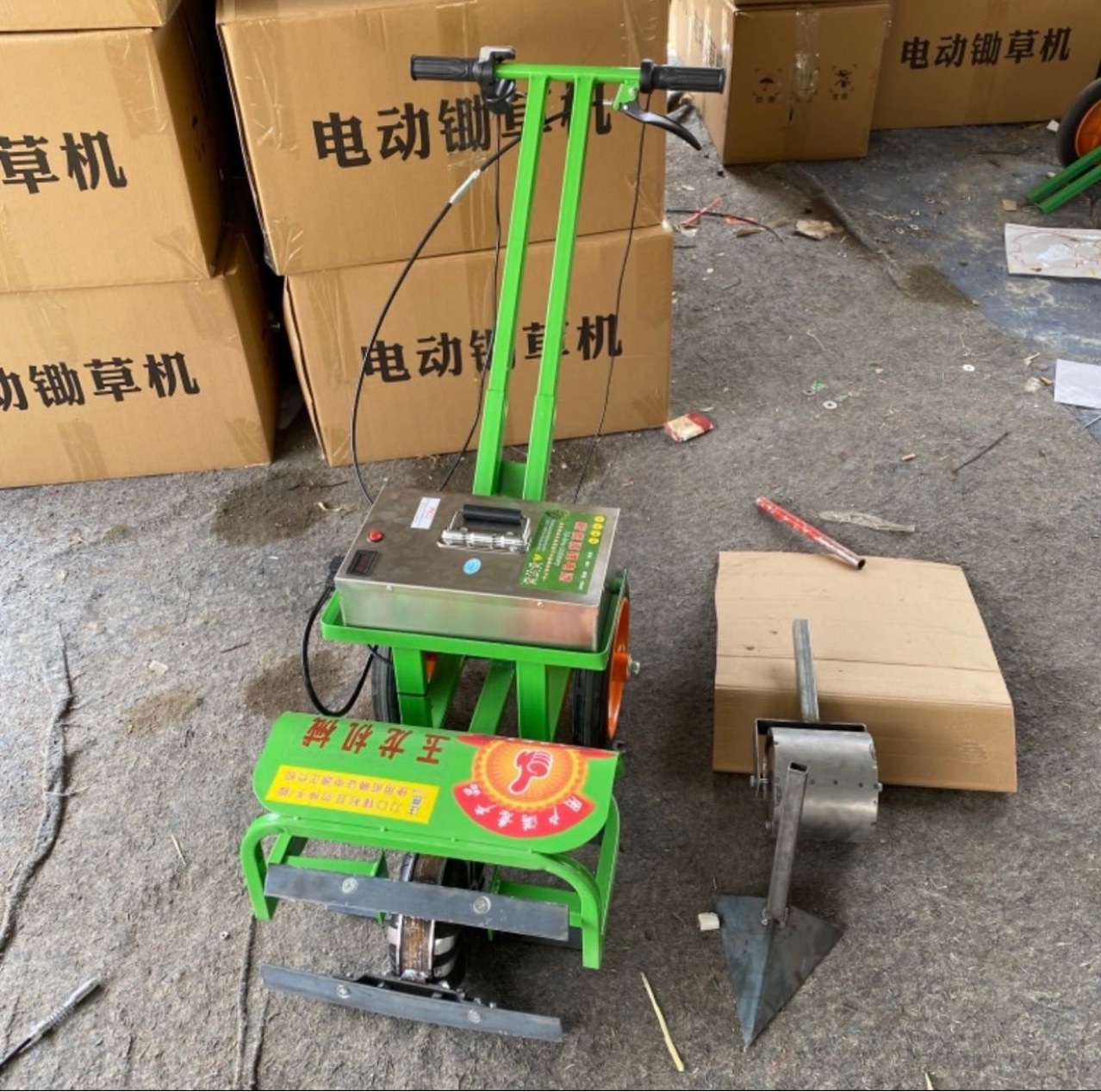 新型电动除草机开沟懒人小型锄地松土手推除草开荒农用耕地充电式