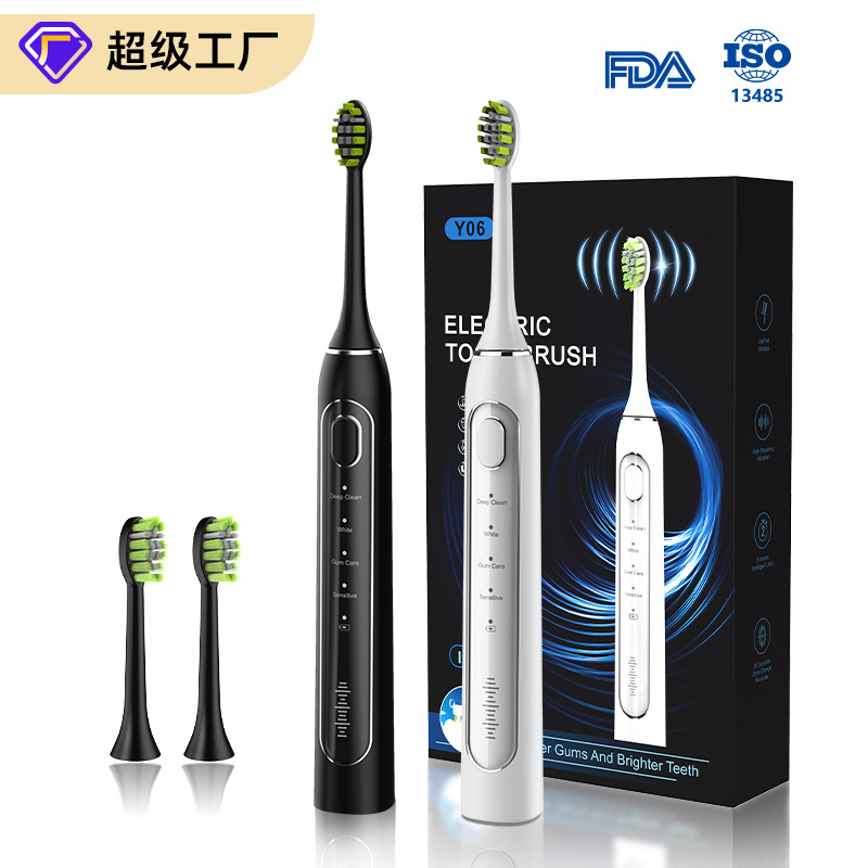 Y06 Magnetic Suspension Electric Toothbrush Intelligent Sonic Tooth Cleaning Dupont Soft Brush Portable Cross-Border Offline Gifts Wholesale