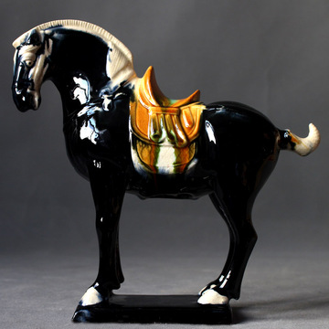 批发唐三彩马陶瓷马六骏马摆件家居工艺礼品马到成功摆件马上有钱