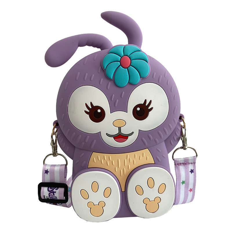 Internet Celebrity Mobile Phone Bag Girl Cute Bunny Shoulder Fashion Cartoon Children's Bag Trendy Silicone Messenger Bag Wholesale