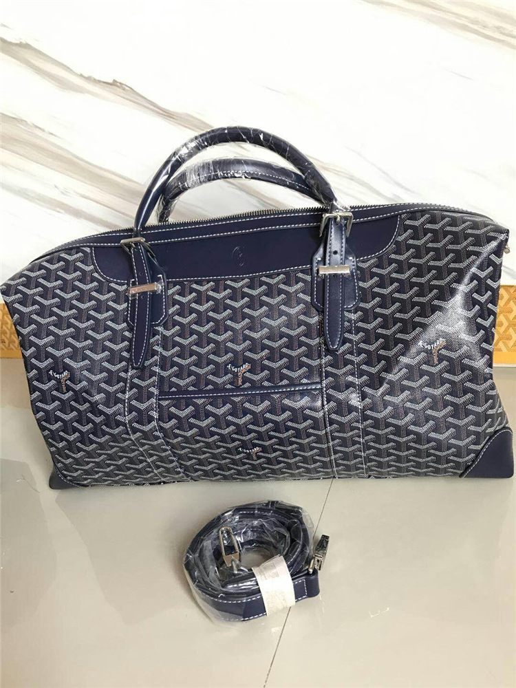 goyard戈雅笑脸旅行包短途出差旅行袋狗牙pvc配牛皮肩带斜跨手提