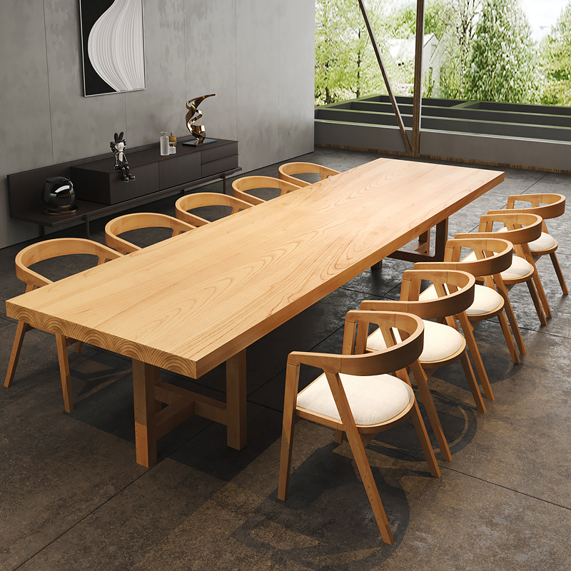 图书馆长条书桌