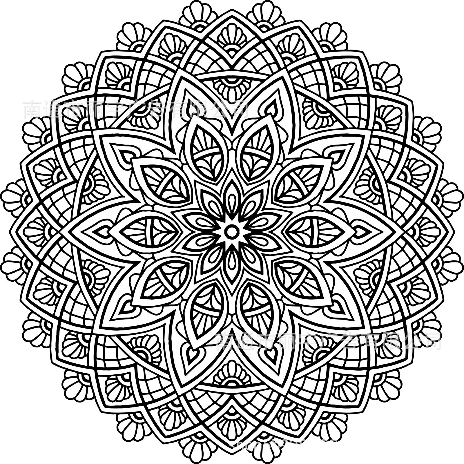 曼陀罗莲花 图案自粘可移除pvc 墙贴 门贴 贴纸 家居装饰敦煌货源