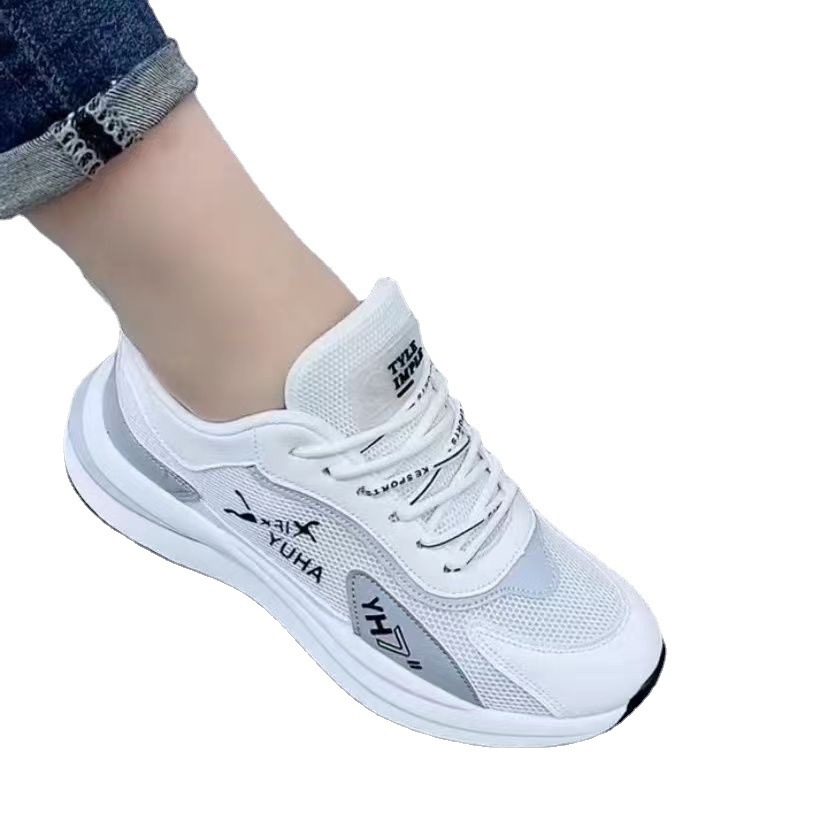 Dad Shoes Men's and Women's Same Autumn Mesh Breathable Sports Casual Shoes Soft Bottom Wild Non-Slip Flying Woven Couple Shoes