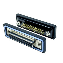 D-SUB防水连接器DP25焊板插座实芯针镀金VGA通讯插头DB25针公母头