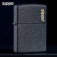 zippo打火机正版原装正品 236 黑裂漆 煤油防风火机 磨砂商标logo
