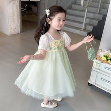 女童夏装国风连衣裙2024新款儿童裙子夏季女宝宝汉服新中式公主裙