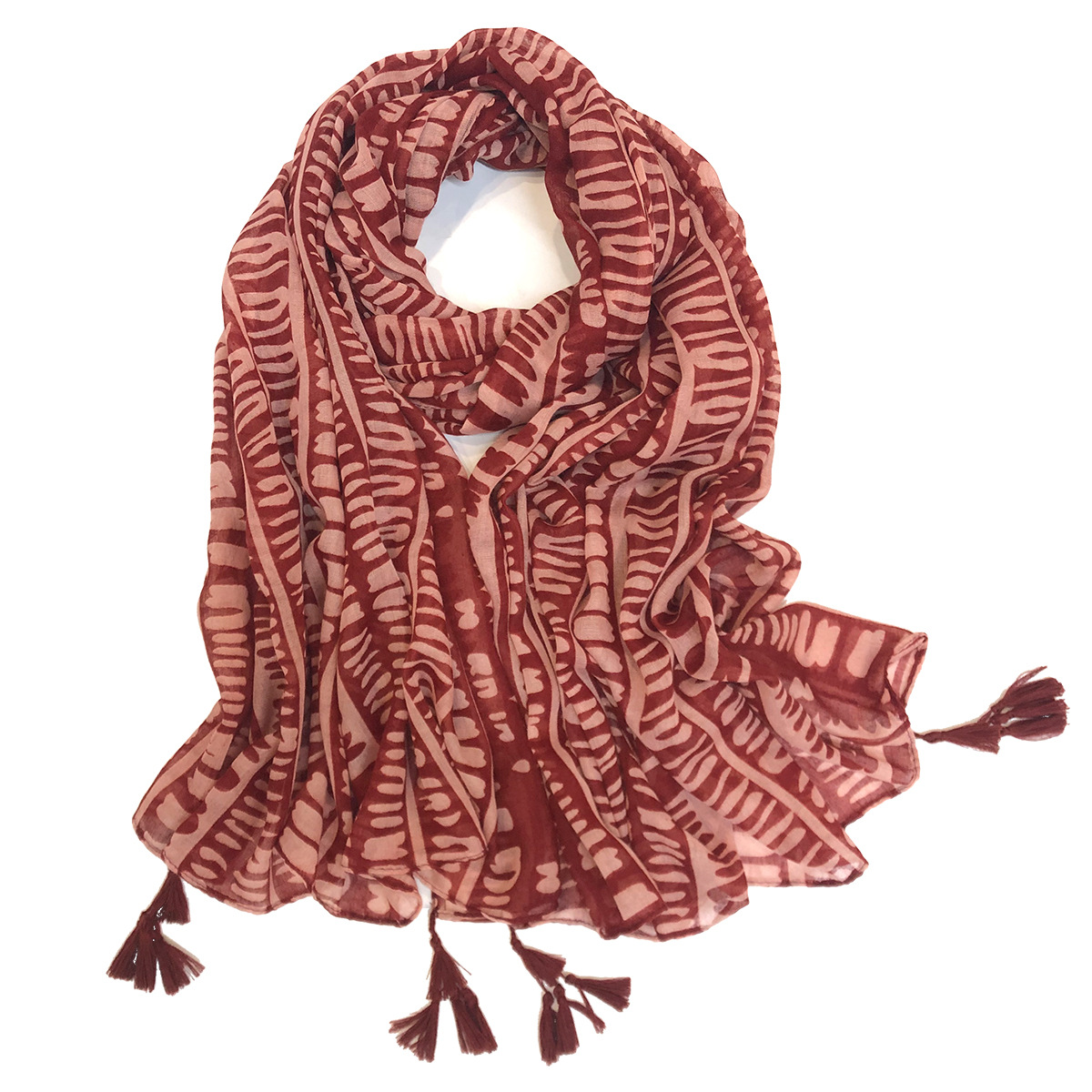 New European and American Export Spring and Summer Fashion Printing Tassel Scarf Shawl Exclusive for Cross-Border Factory Supply