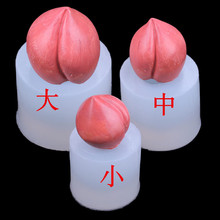立体寿桃祝寿蛋糕装饰摆件硅胶模具diy肥皂蜡烛水蜜桃慕斯西点模