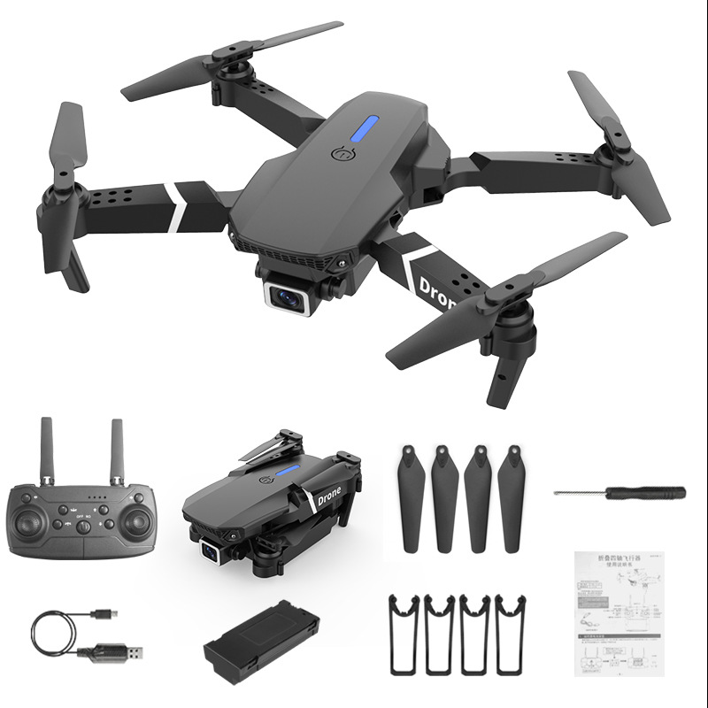 Cross-Border Foreign Trade UAV E88pro4k Aerial Photography Double-Shot Four-Axis Optical Flow Folding Remote Control Aircraft Drone Toy