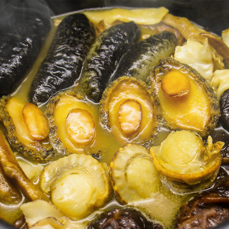 福建佛跳墙加热即食大鲍鱼海参冷冻食品海鲜大盆菜 年货礼盒1440g