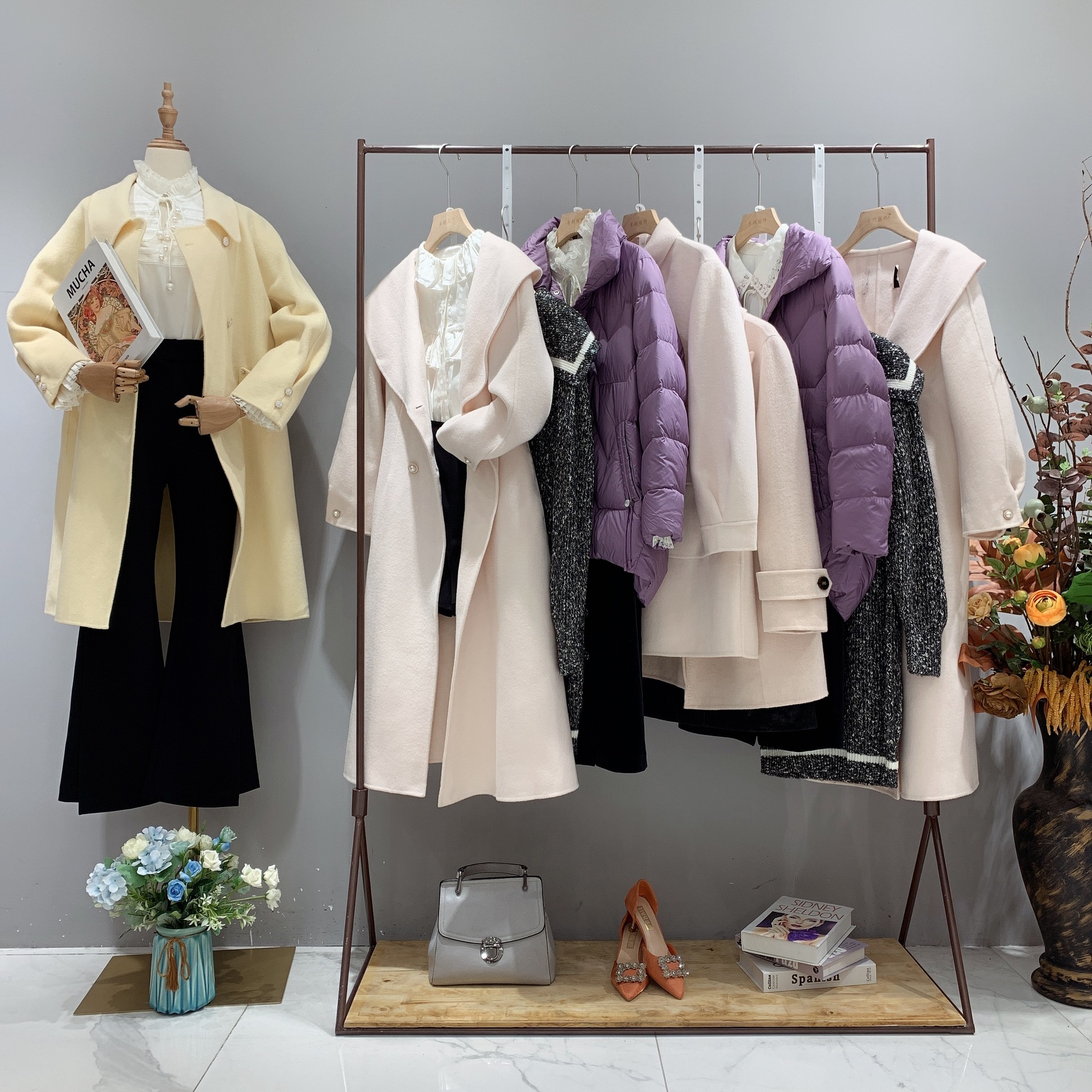 海贝紫涵21秋冬款日韩森系大牌女装撤柜尾货杭州精品女装折扣批发