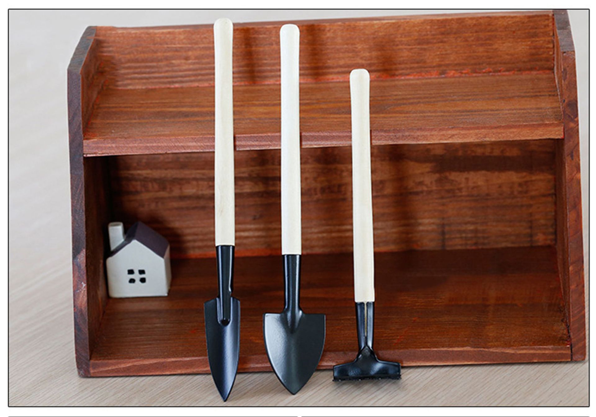 园艺工具三件套 微景观迷你园林工具 小铁铲 耙锹 植物盆栽种花