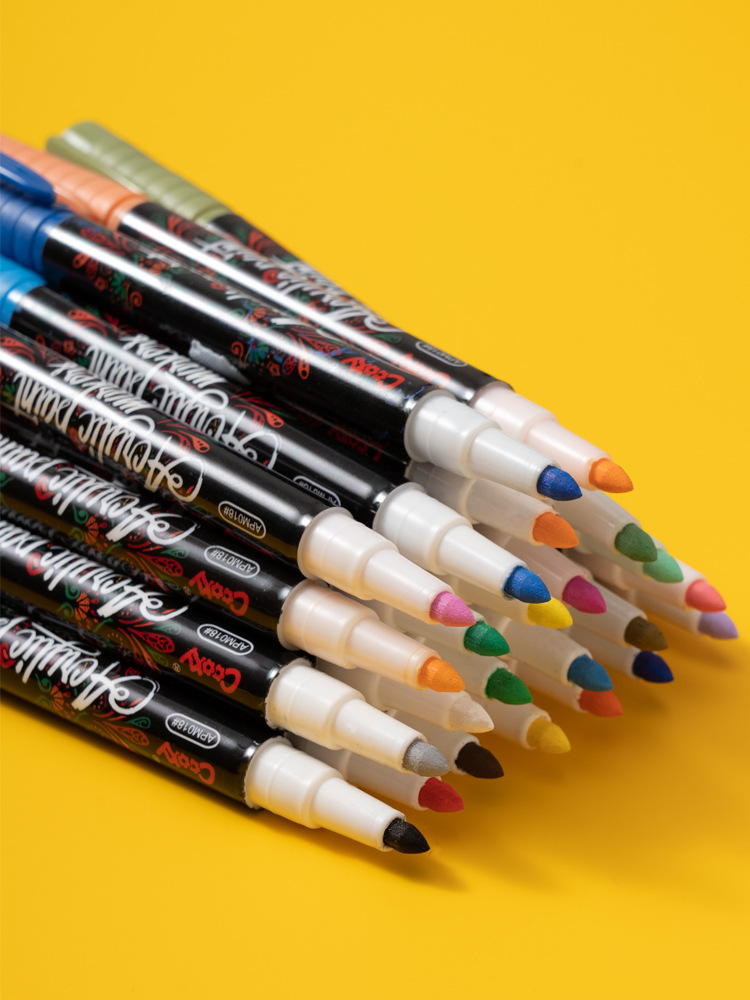 丙烯马克笔套装颜料防水墙绘60色48色24色6色手绘涂鸦布艺鞋子