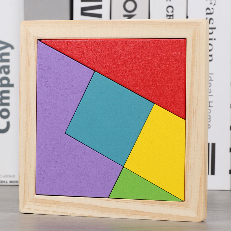 五巧板益智力拼图木制玩具儿童小学生男孩女孩木质拼