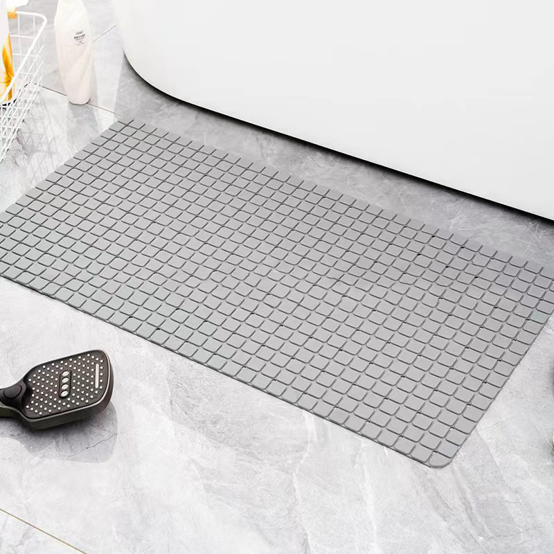 Simple Plaid Bathroom Non-Slip Mat Pvc Bathtub Mat Toilet Shower Mat Home Bath Floor Mat