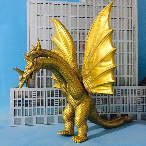 玩具三头龙基多拉模型玩偶软胶