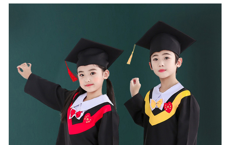 儿童博士服幼儿园毕业照服装小学生学士服博士帽摄影服装