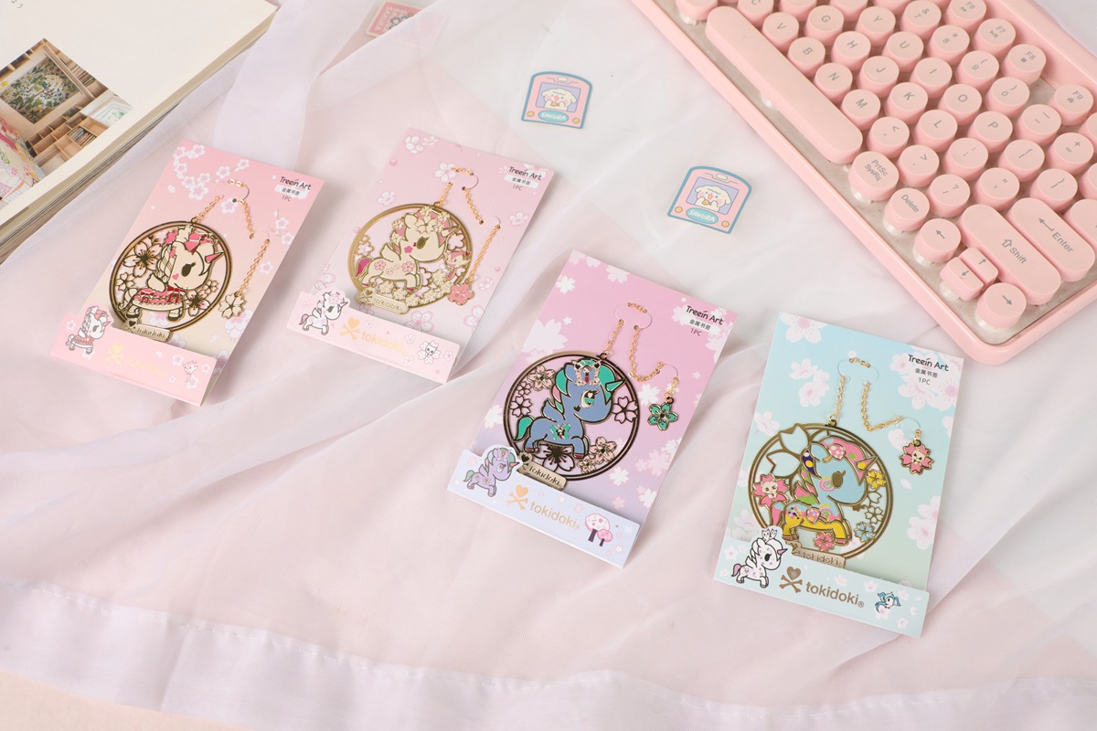 93653青壹坊文具批发tr-emg0085 tokidoki 樱花系列金属书签-阿里巴巴